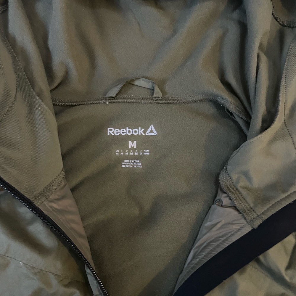 Medium Men Reebok Olive Green Track Jacket